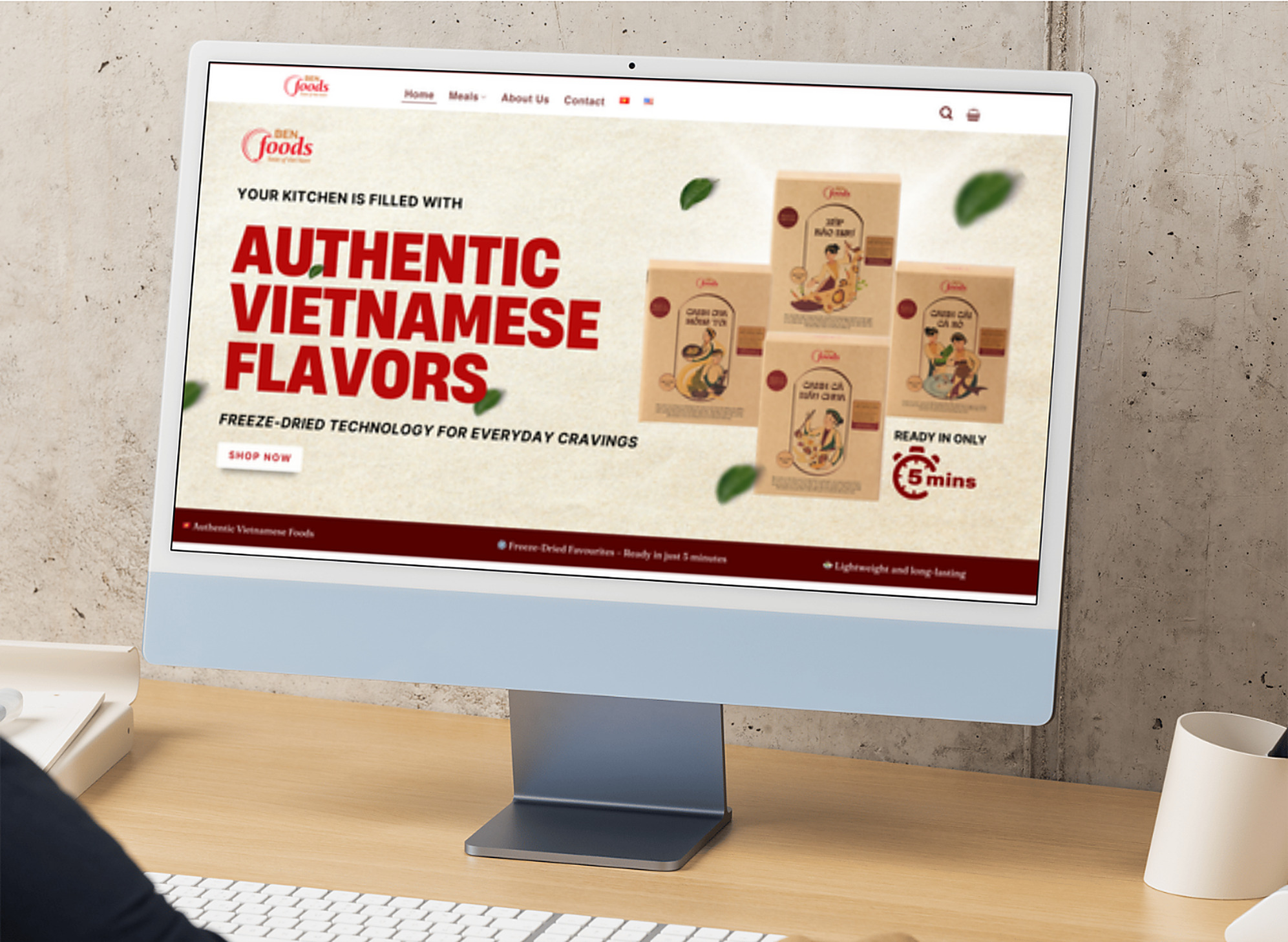 Ben Foods bilingual export website